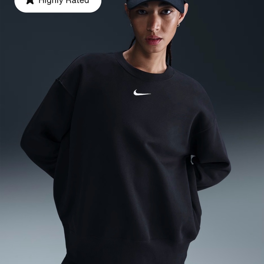 Nike Women's Sportswear Phoenix Fleece Oversized Sweatshirt black pullover small